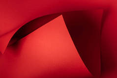 红色装饰纸的特写视图抽象背景