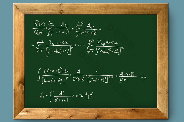 审计委员会绿色黑板难<strong>数学公式</strong>
