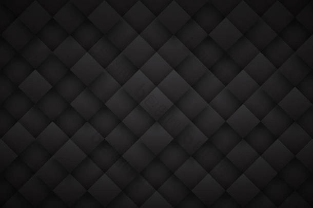 深灰色3D Rhombus块网格高科技黑色背景