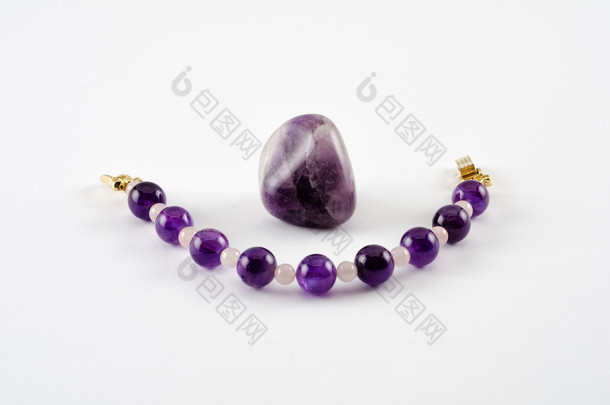 紫水晶和紫水晶<strong>手链</strong>