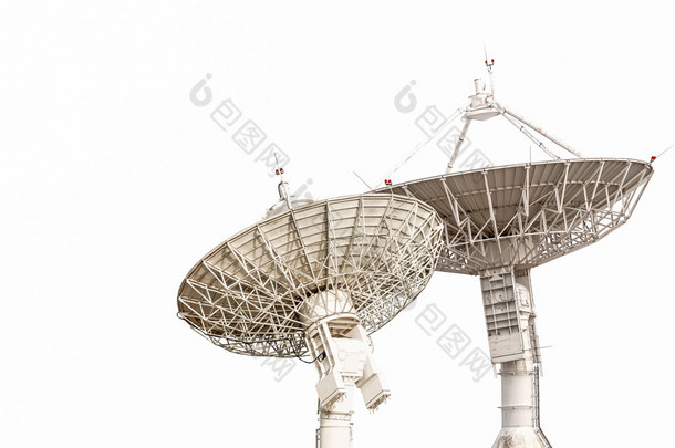 卫星天线雷达大尺寸上白色酒泉孤立