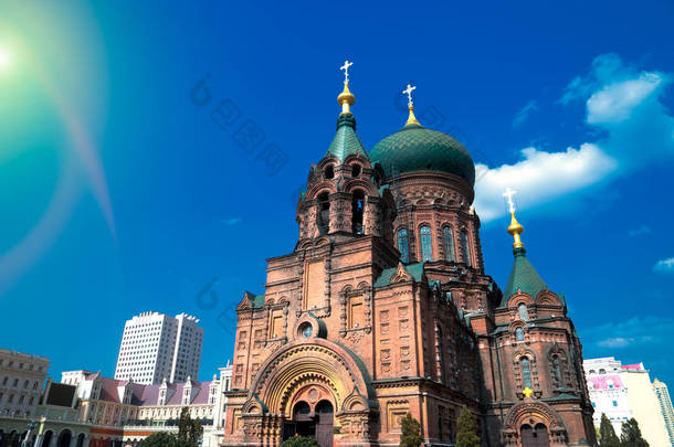 著名<strong>哈尔滨</strong>圣索菲亚大教堂