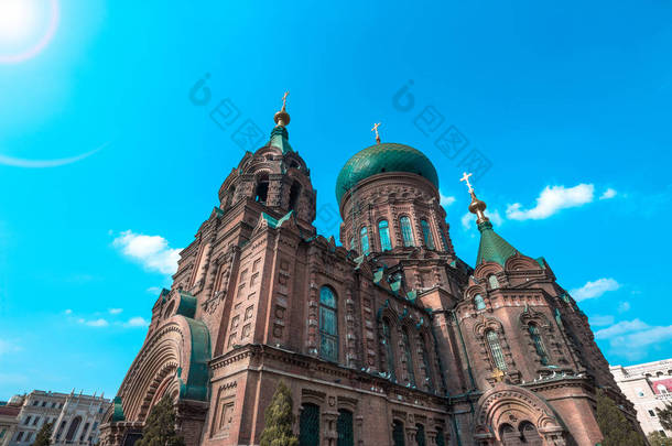 著名<strong>哈尔滨</strong>圣索菲亚大教堂