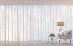 现代白色客厅小风格 3d 渲染图像