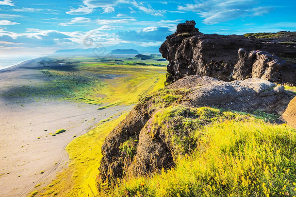 冰岛的自然美丽山水风景.