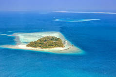 海岛马尔代夫度假天堂海 Embudu 度假村空中照片旅游