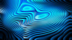 酷蓝色 3d 抽象曲线纹理 美丽优雅插图图形艺术设计