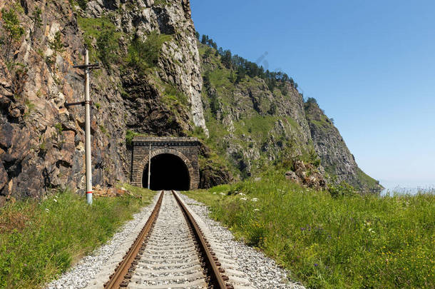 贝加尔湖铁路公司铁路上36号旧铁路隧道Khabartuy隧道3