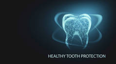 医疗概念跟随牙齿保护.