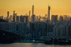 深圳市风景的空中景观