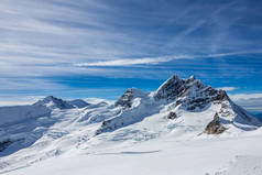 瑞士冬季景观全景.