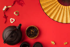 东方装饰品和茶具