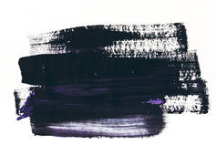 暗紫色和黑色画笔笔触白色的抽象绘画