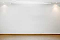 空白色墙体 2 射灯和铺着地毯的地板