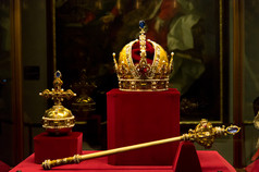 哈布斯堡的皇冠、 权杖和 orb