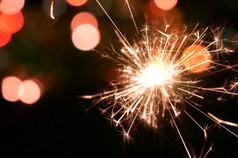 五彩缤纷的烟火，新年庆祝活动