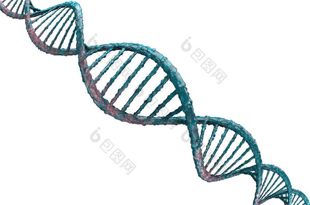 数码插画的 Dna <strong>模型</strong>。3d 渲染