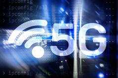 5g 快速无线互联网连接通信移动技术概念.