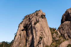 黄山，蓝天蓝云