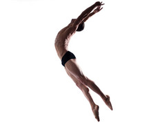 男子现代芭蕾舞蹈家舞蹈体操杂技跳跃
