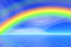 大海中的彩虹
