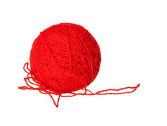 红色毛线球