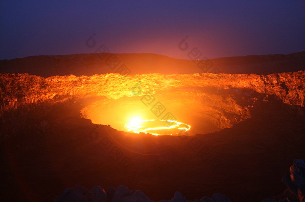 火山岩浆在埃塞俄比亚非洲