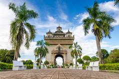 patuxai 纪念碑在老挝万象