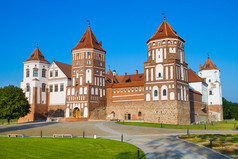 和平号空间站的城堡，中世纪的宫殿白俄罗斯