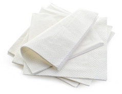白色纸餐巾