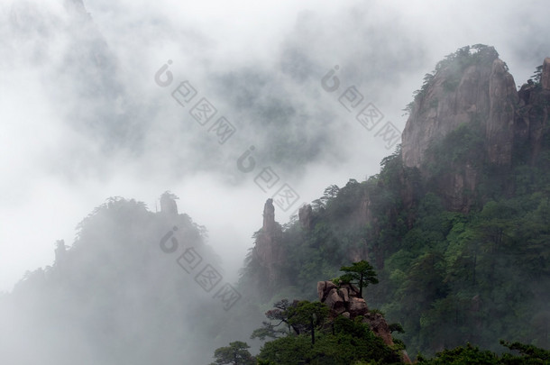 黄山，中国黄山黄色.