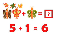 学龄前儿童的教育数学的插图。Th