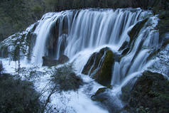 美丽的风景，九寨沟，四川省，中国