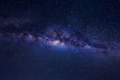 美丽银河系恒星和空间粉尘对夜空.