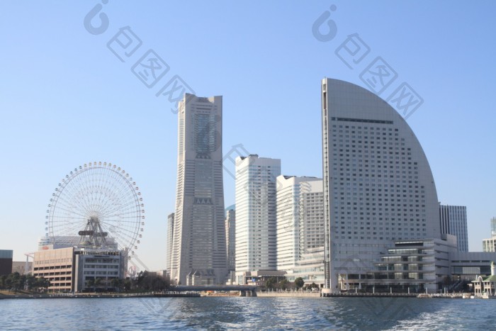 在日本神奈川县的横滨港未来图片-包图网企业站
