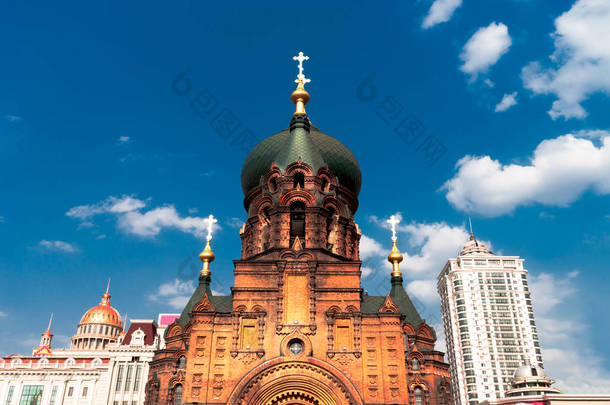 著名哈尔滨圣索菲亚大教堂