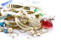 黄金首饰、 珍珠、 手镯和链