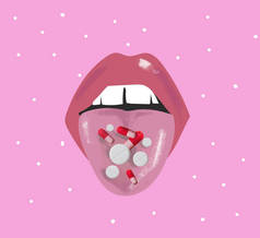 女性舌胶囊及片剂