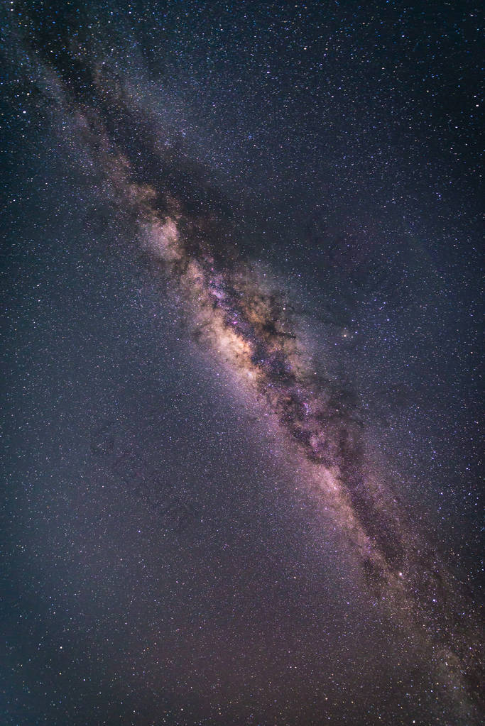 银河银河的风景。夜空中的星星.