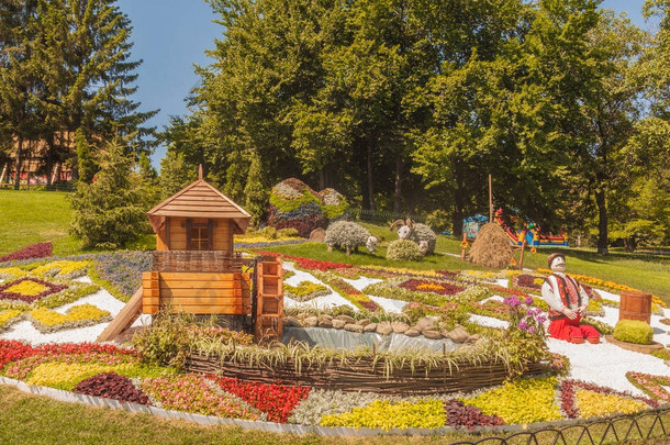 基辅, 乌克兰-2017年8月18日: Spivoche 极花卉展览会名称 
