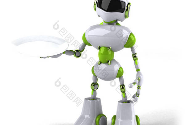 绿色机器人抱板-3d 图解