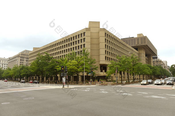 华盛顿, 华盛顿特区-2018年6月02日: Fbi, 联邦调查局总部在华盛顿.