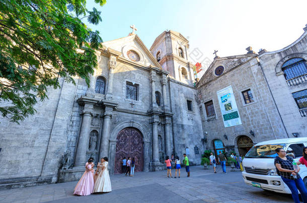 菲律宾马尼拉-2018年2月17日: 圣奥古斯丁教堂, <strong>罗马天主教</strong>教会在圣奥古斯丁命令的主持下