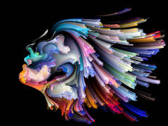 色织系列。数字绘画与分形云对动态背景与空间背景的相互作用