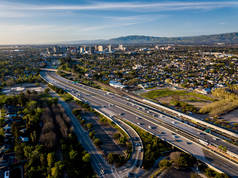 加利福尼亚硅谷鸟瞰图