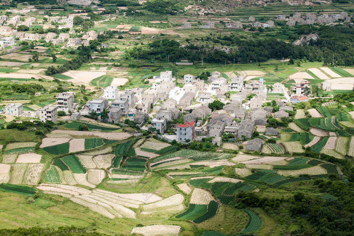 福建省福州市平潭县俯瞰住屋.