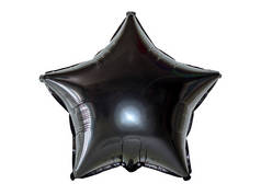 生日派对的单黑色箔星气球对象.
