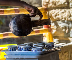 非洲埃塞俄比亚叶哈寺的咖啡仪式