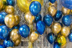 Multi colored balloons and Celebration background for invitation