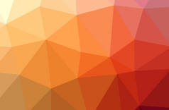 抽象橙色水平低多边形背景的例证。美丽的多边形设计模式.